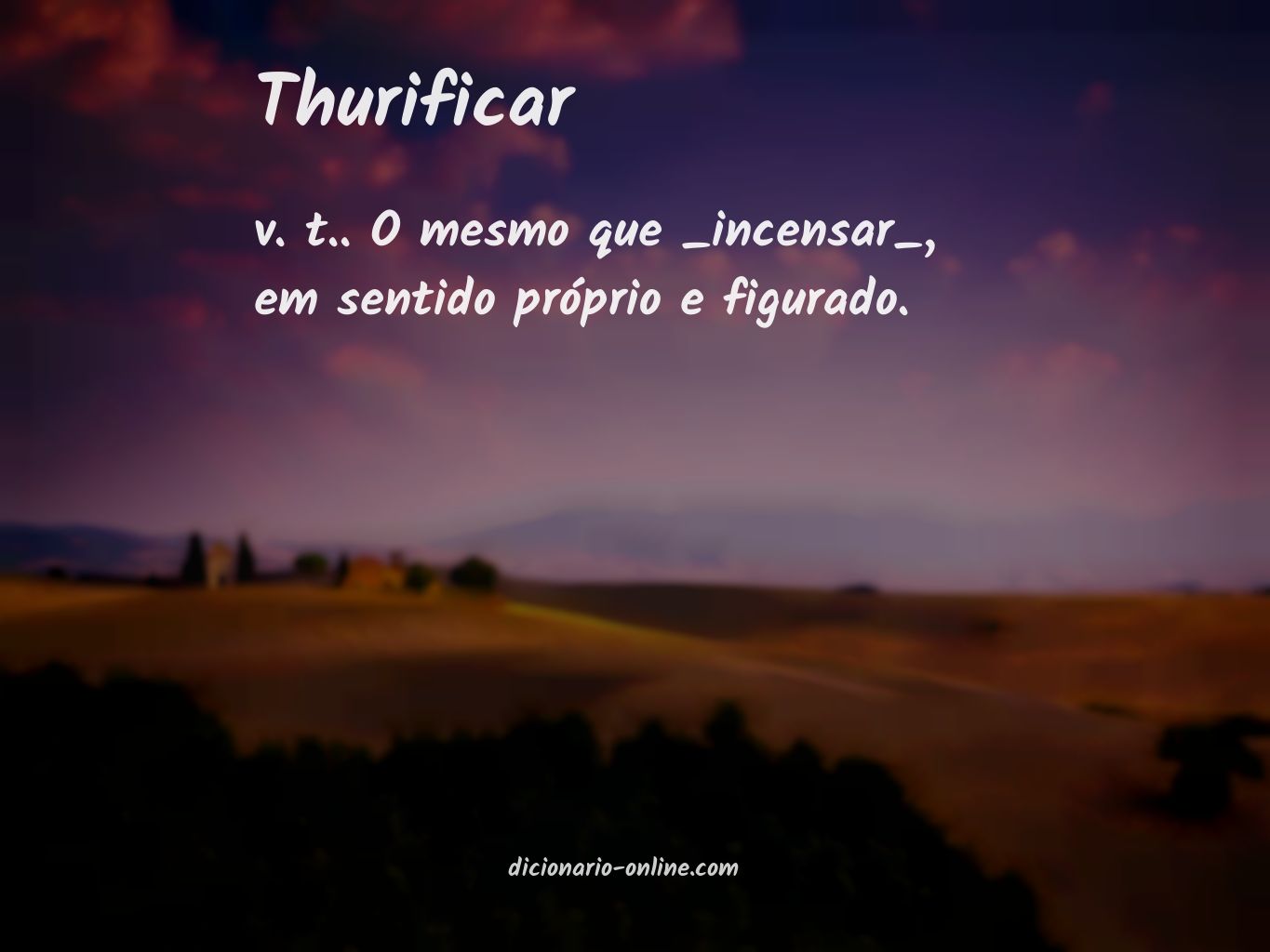 Significado de thurificar