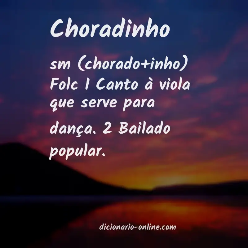 Significado de choradinho