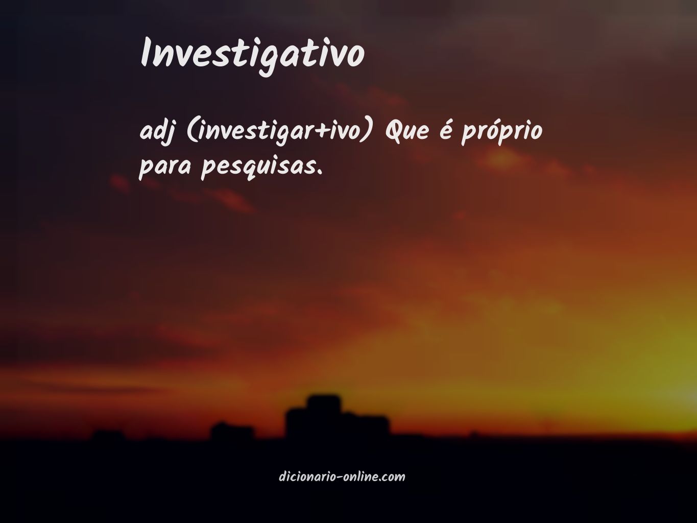 Significado de investigativo