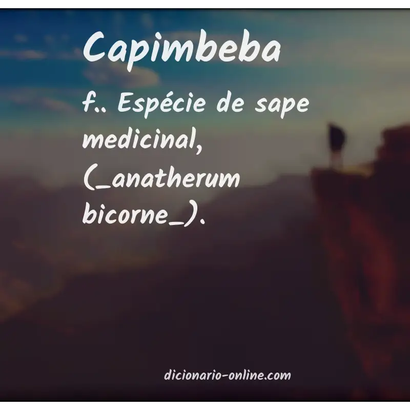 Significado de capimbeba