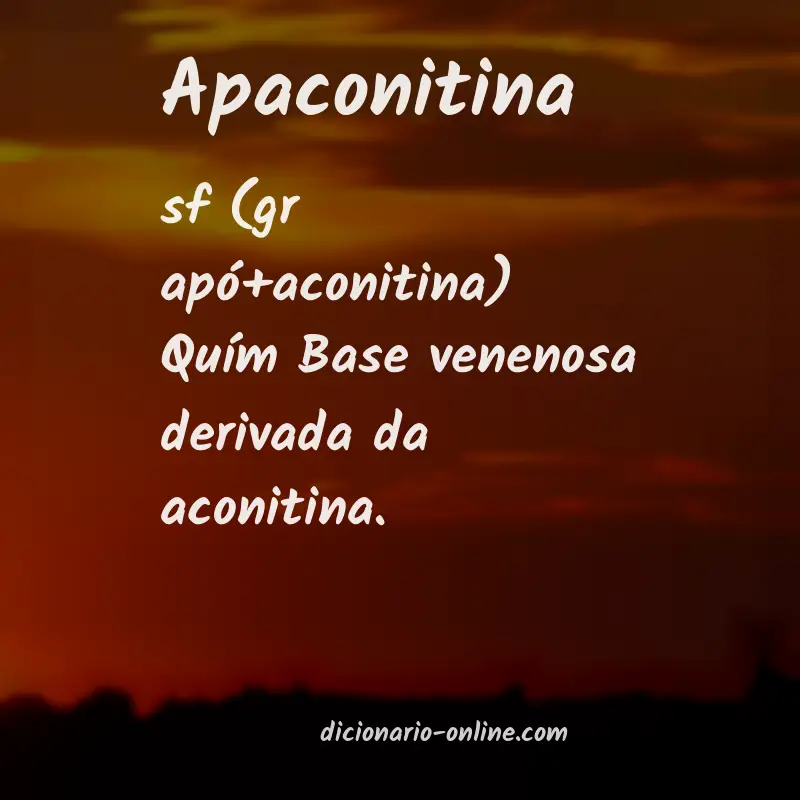 Significado de apaconitina