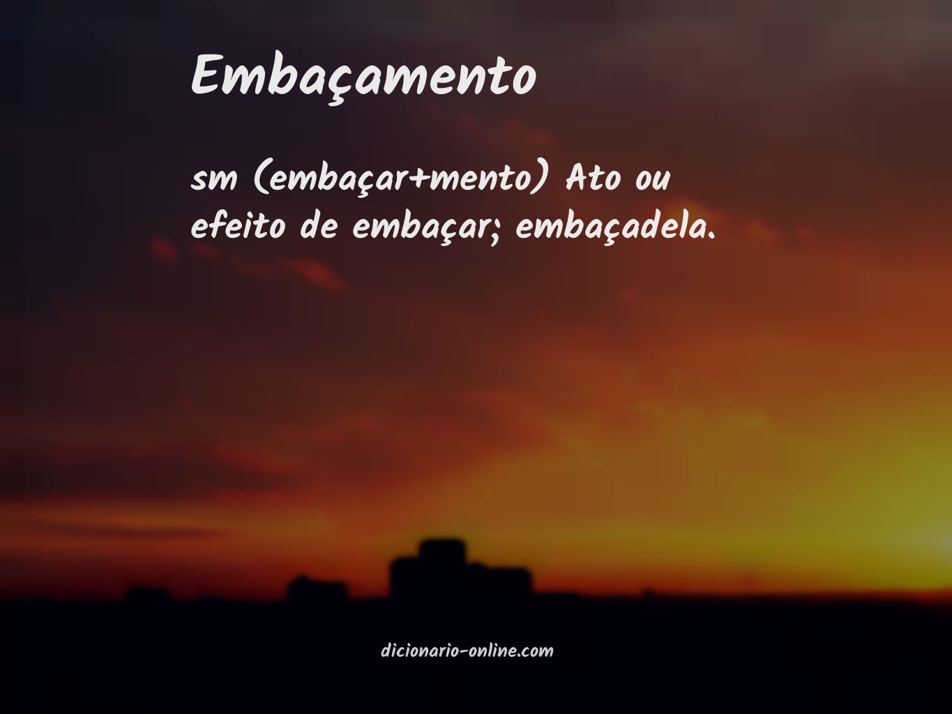 Significado de embaçamento