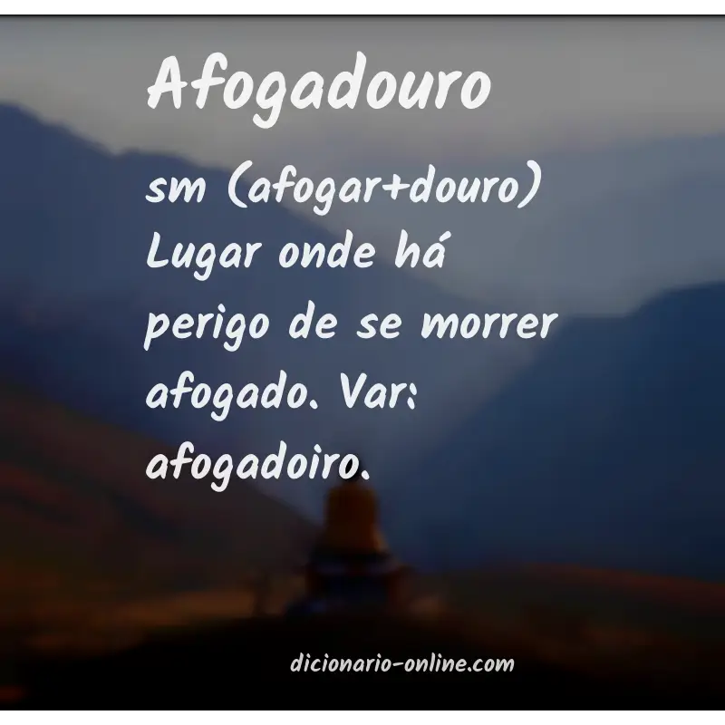 Significado de afogadouro