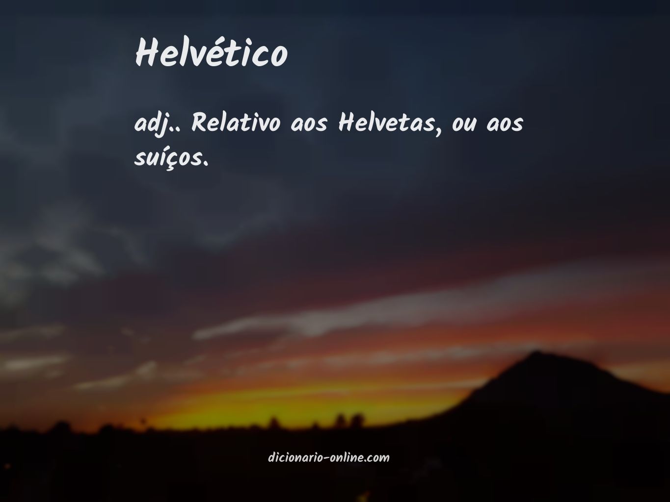 Significado de helvético