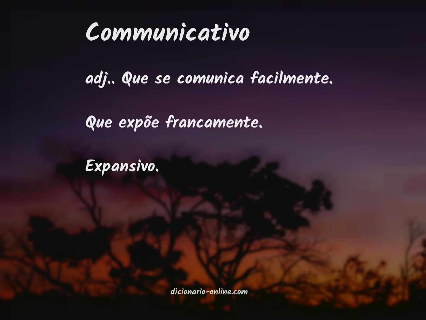 Significado de communicativo