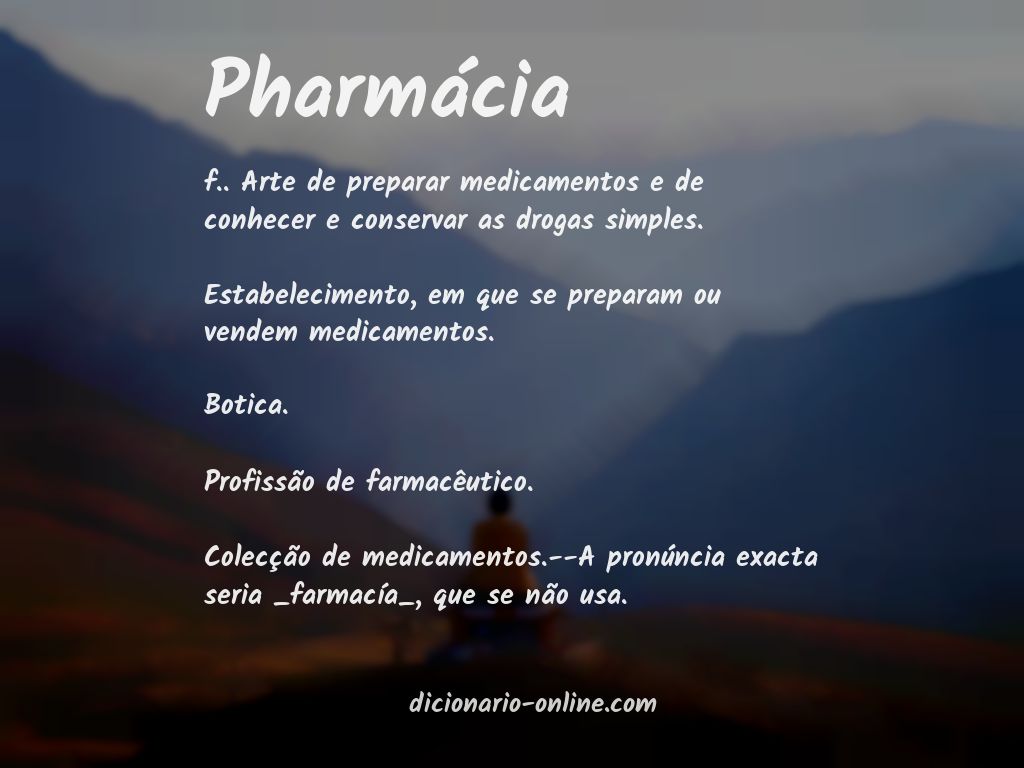 Significado de pharmácia