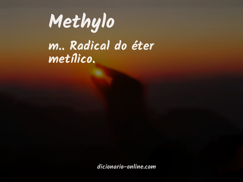 Significado de methylo