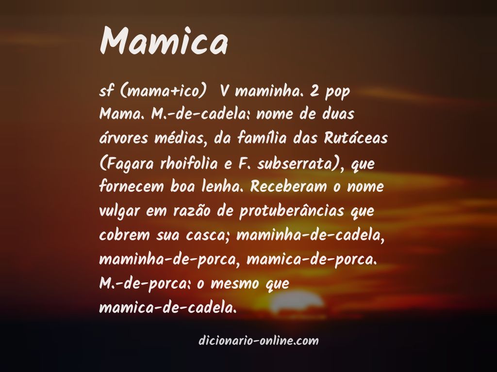 Significado de mamica