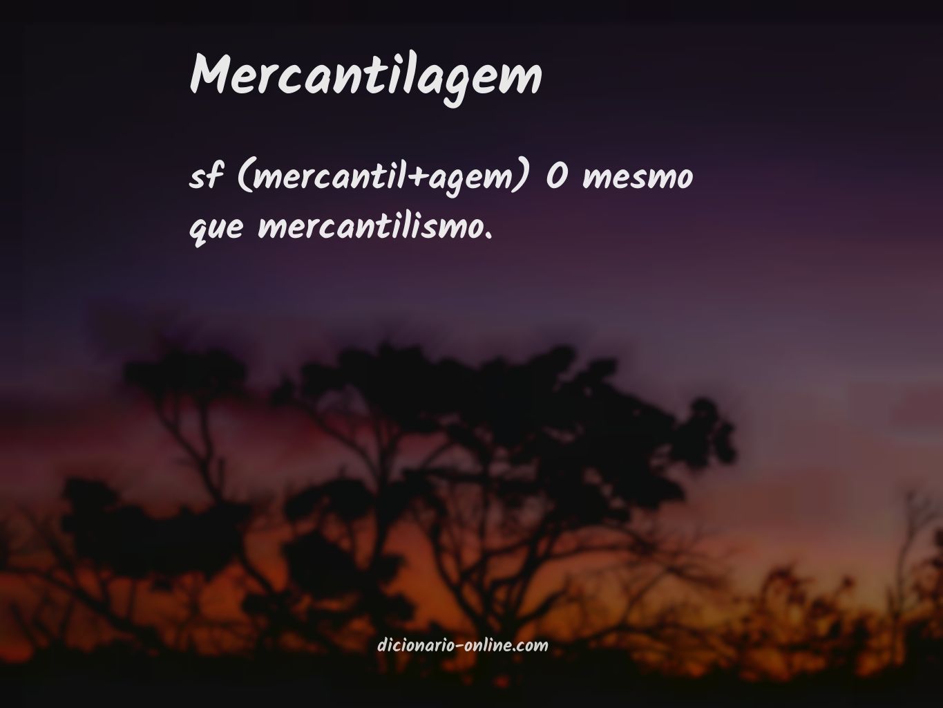 Significado de mercantilagem