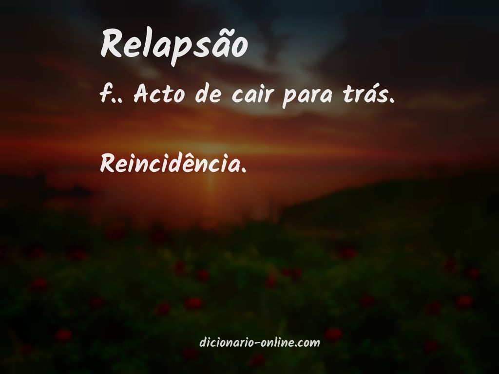 Significado de relapsão