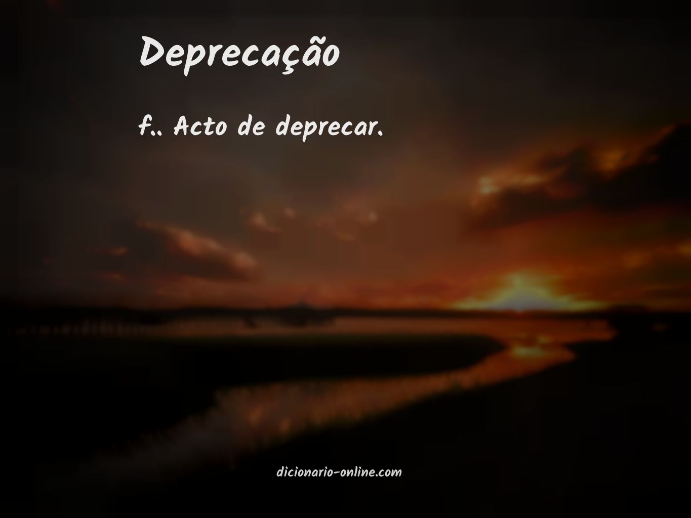 Significado de deprecação