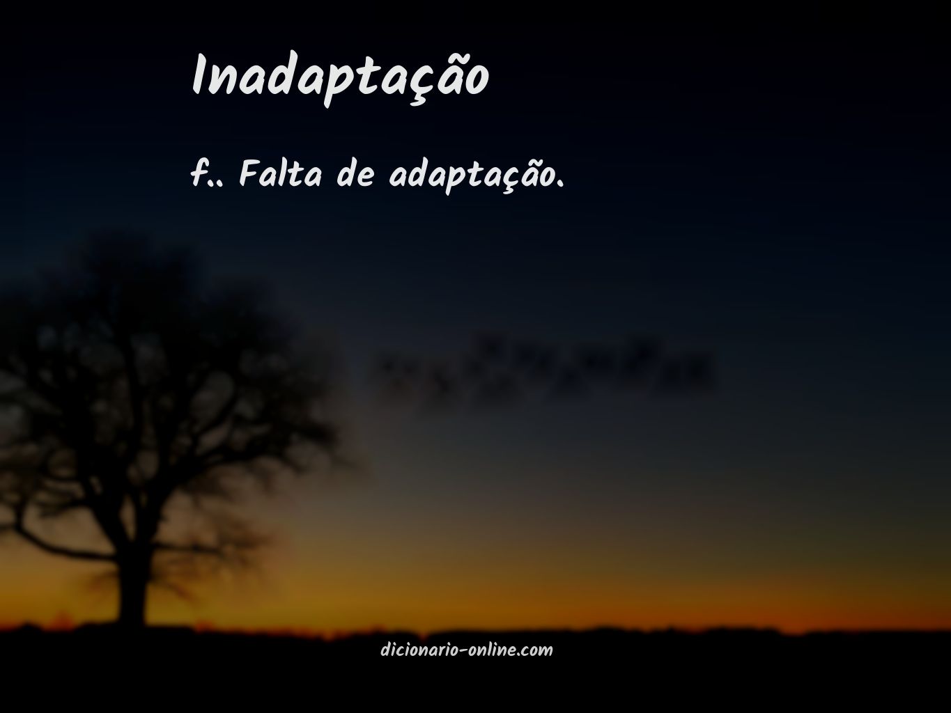 Significado de inadaptação