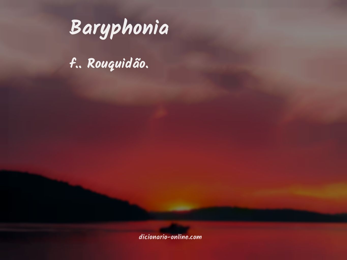 Significado de baryphonia