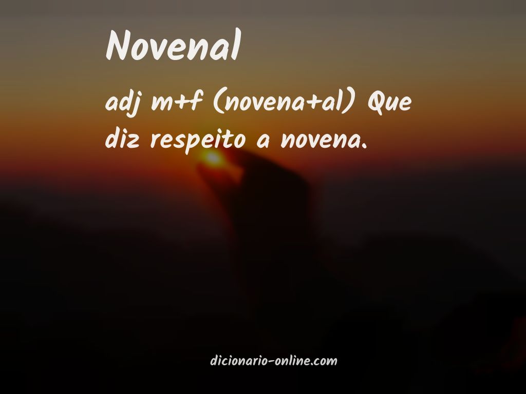 Significado de novenal