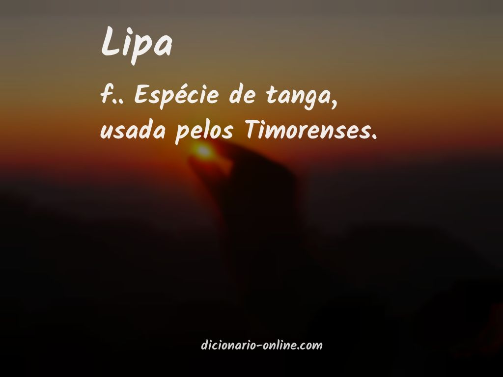 Significado de lipa