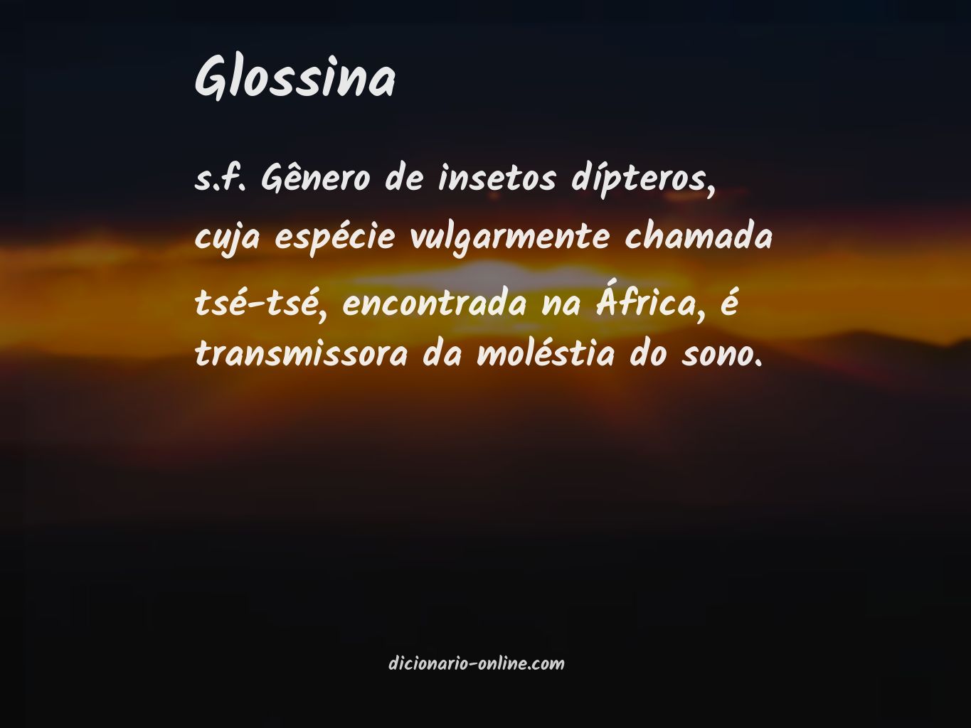 Significado de glossina
