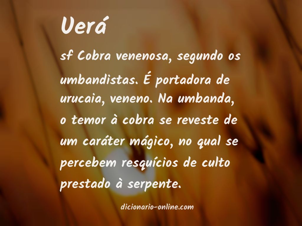 Significado de uerá