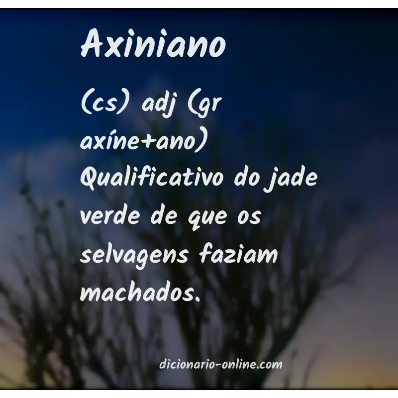 Significado de axiniano