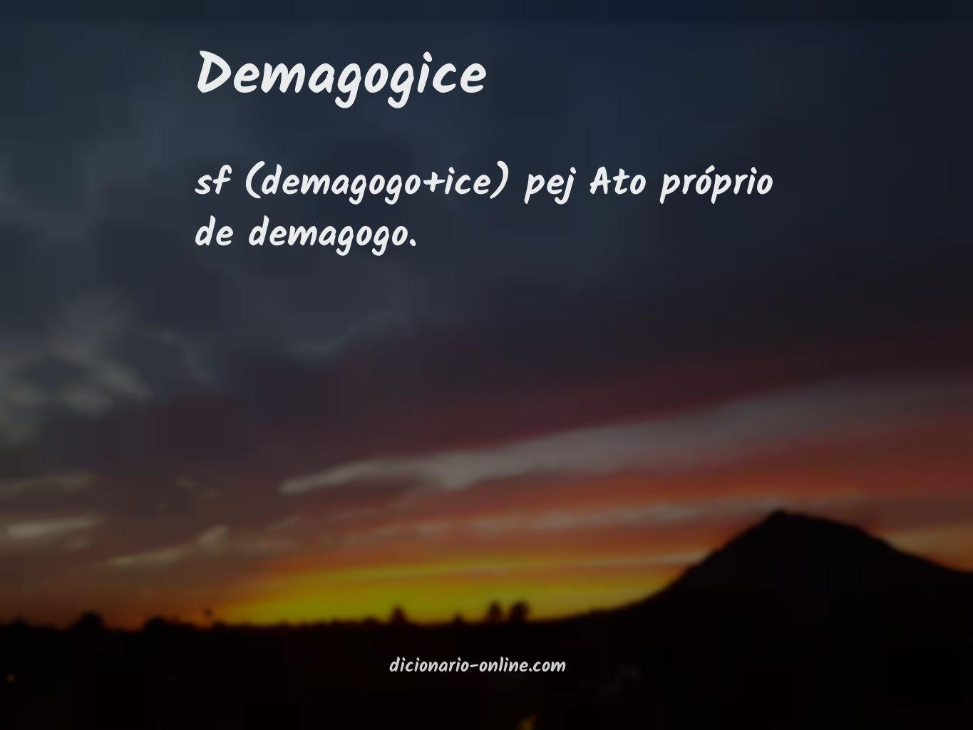 Significado de demagogice