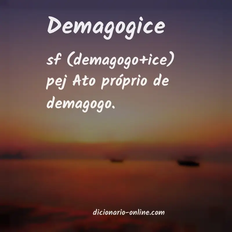Significado de demagogice