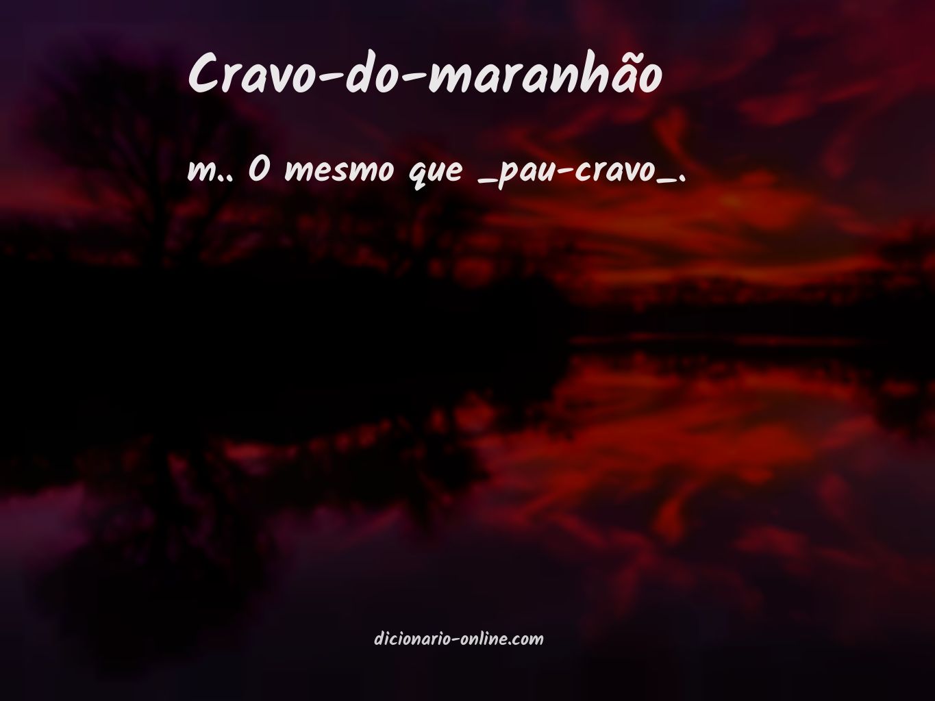 Significado de cravo-do-maranhão