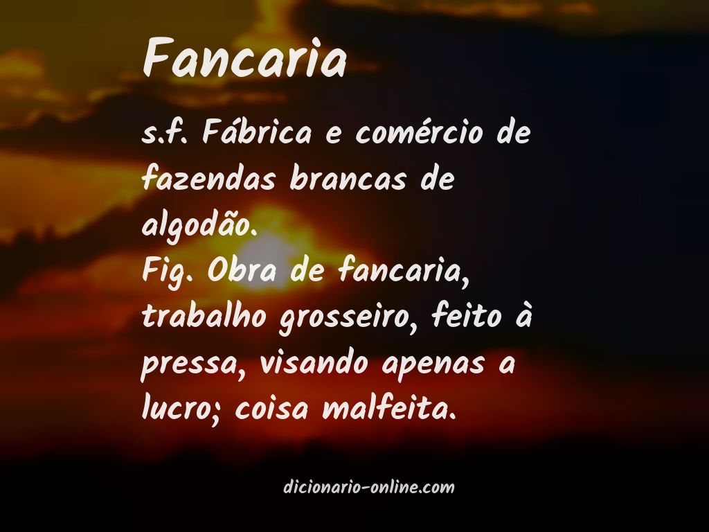 Significado de fancaria