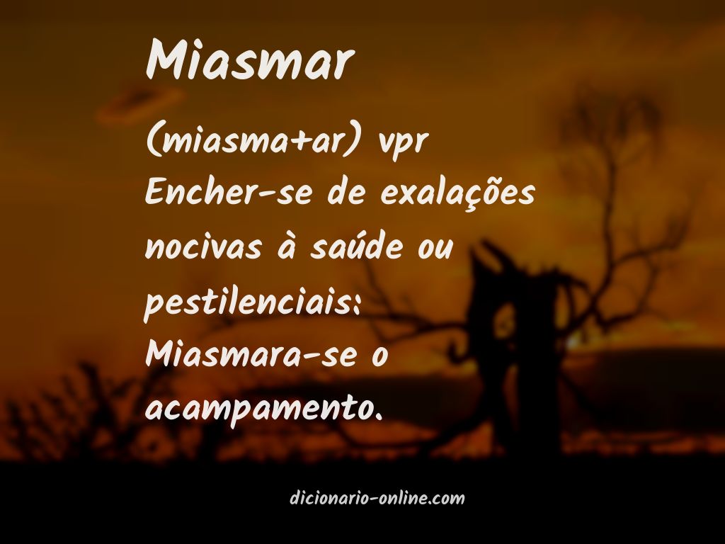 Significado de miasmar