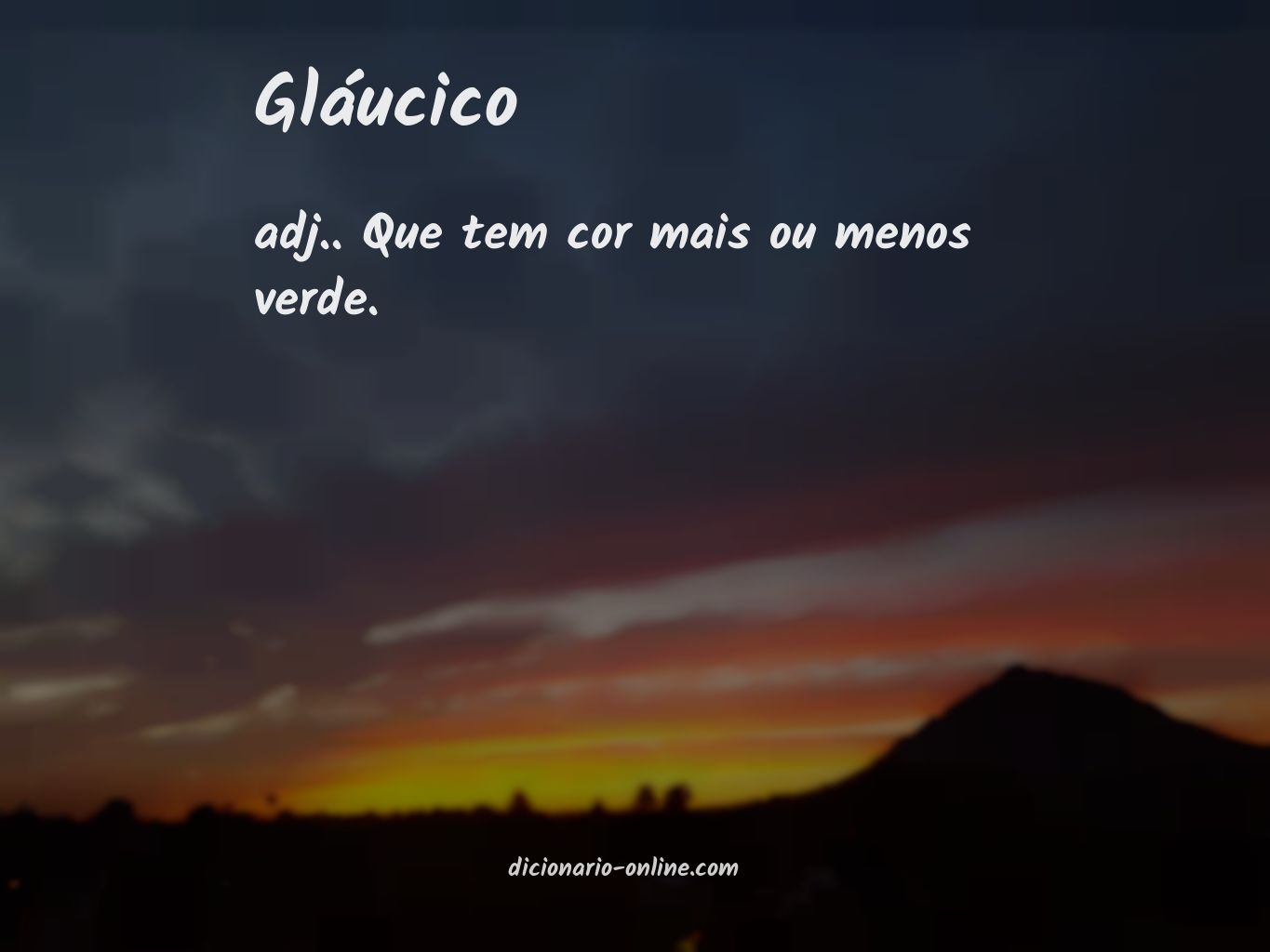 Significado de gláucico