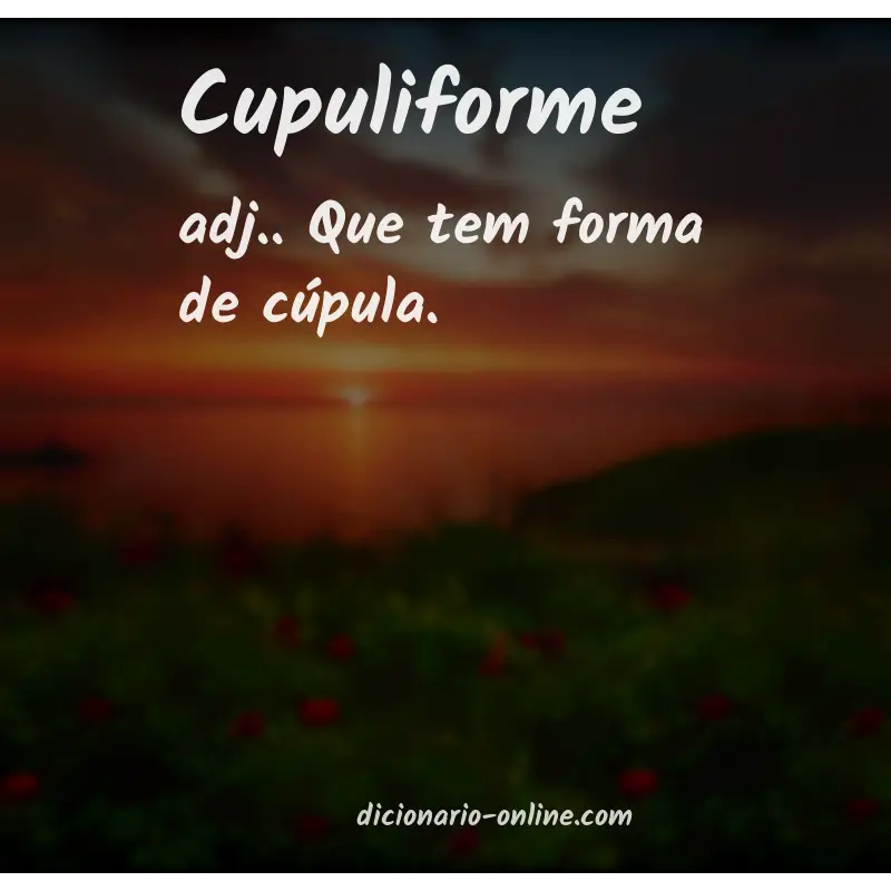 Significado de cupuliforme