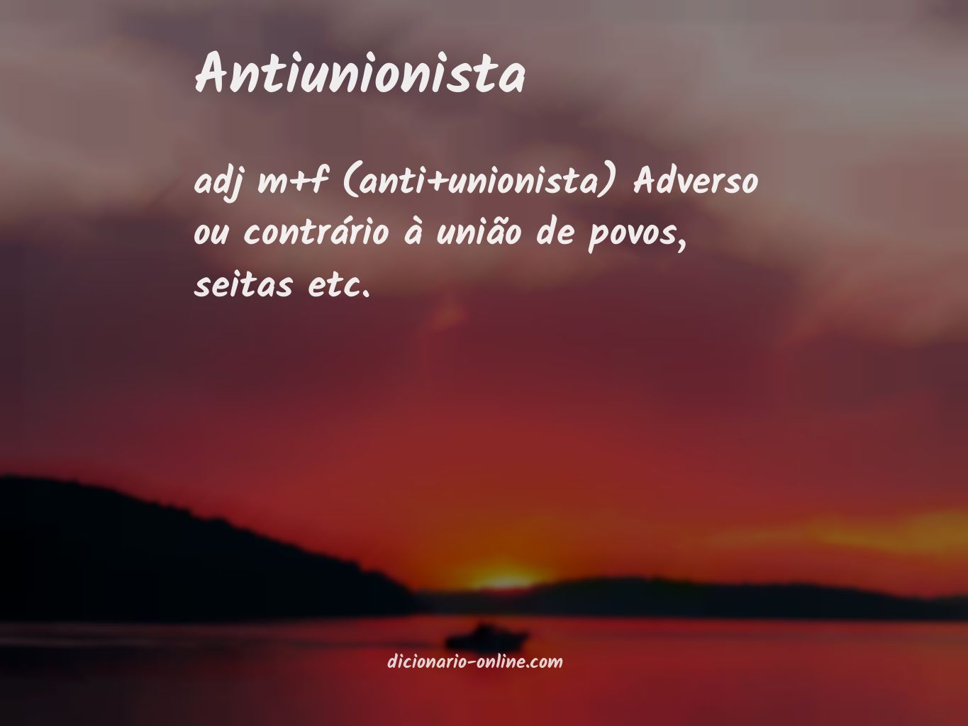 Significado de antiunionista