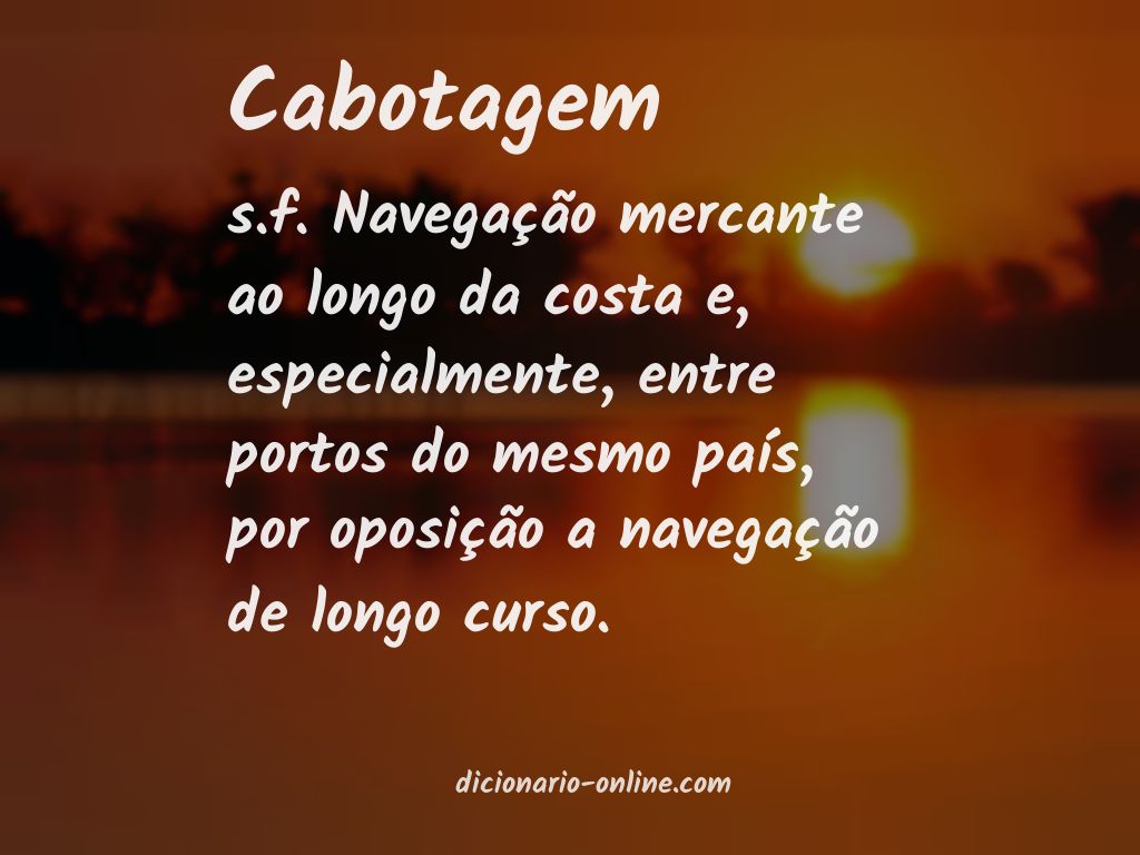 Significado de cabotagem