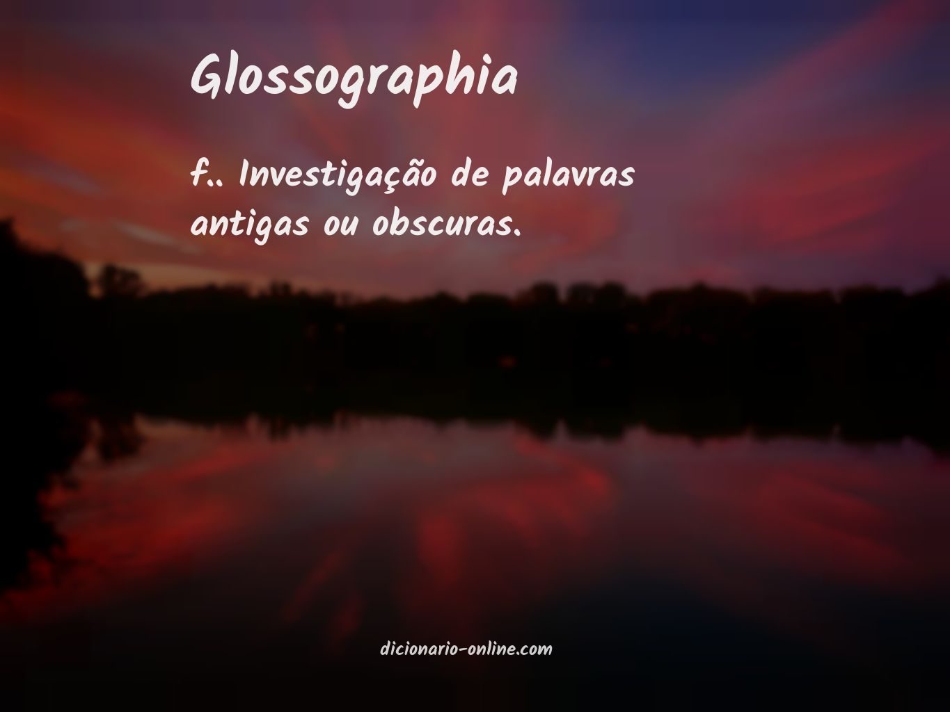 Significado de glossographia