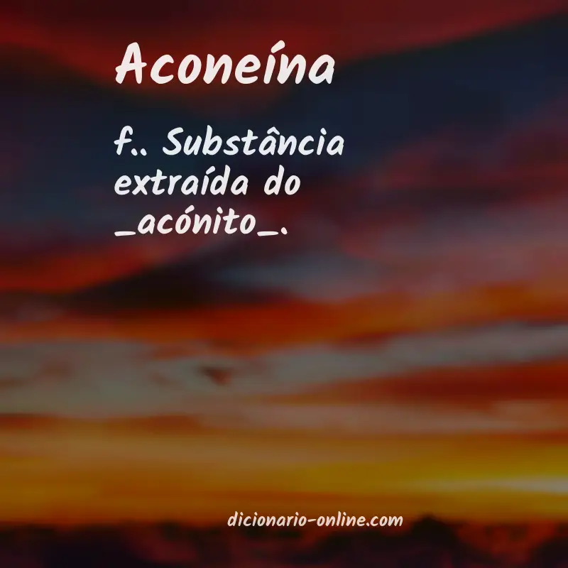 Significado de aconeína