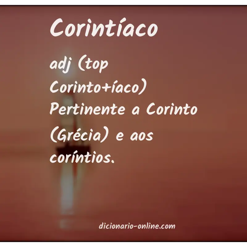 Significado de corintíaco