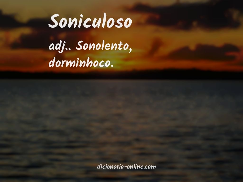 Significado de soniculoso