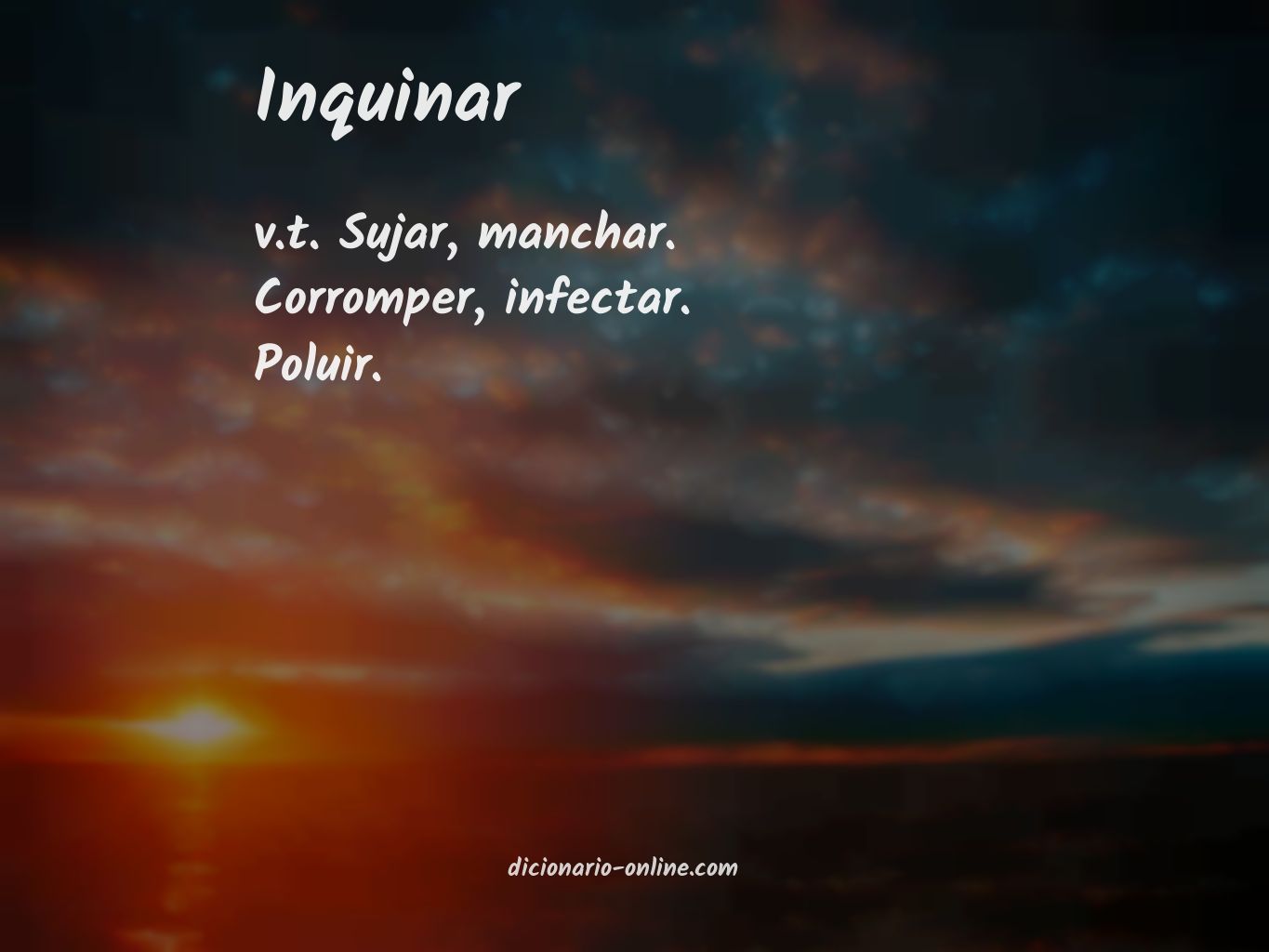 Significado de inquinar