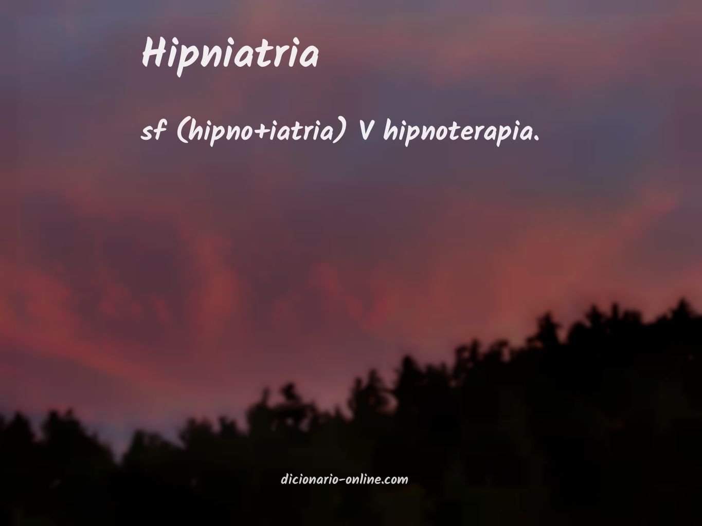 Significado de hipniatria