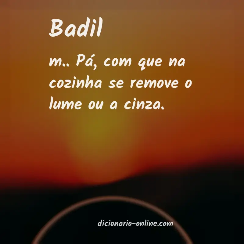 Significado de badil