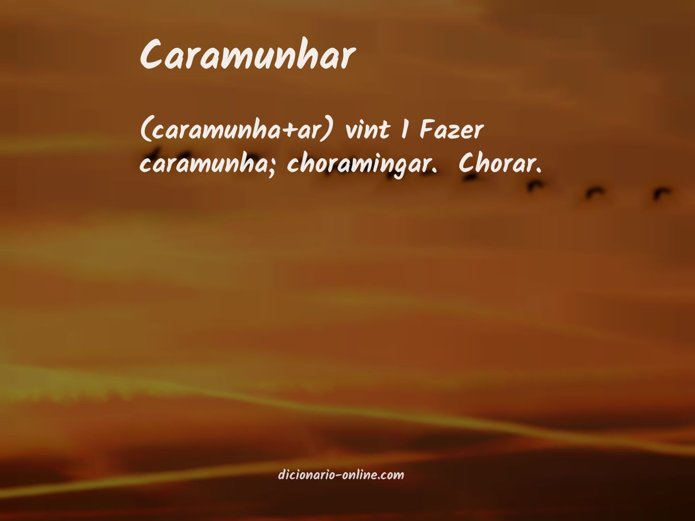 Significado de caramunhar