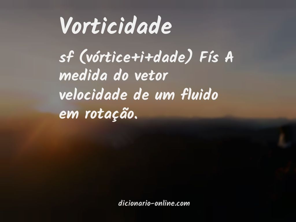 Significado de vorticidade