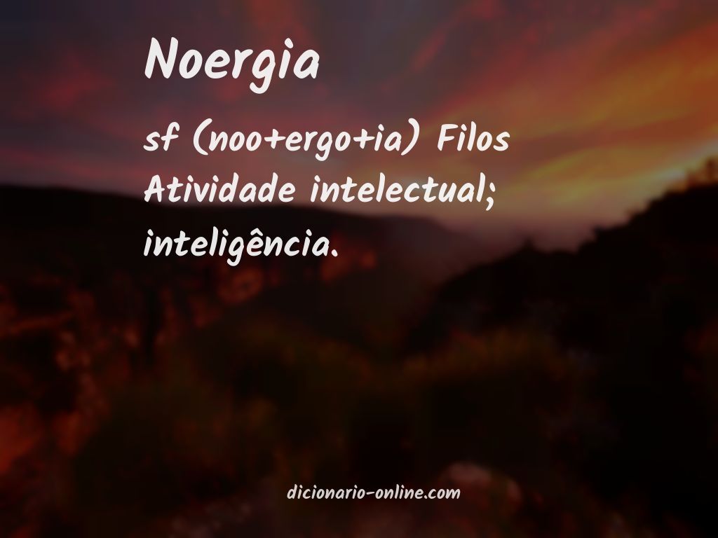 Significado de noergia