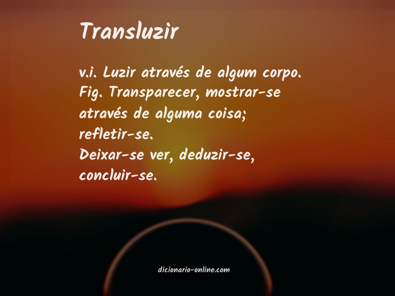 Significado de transluzir