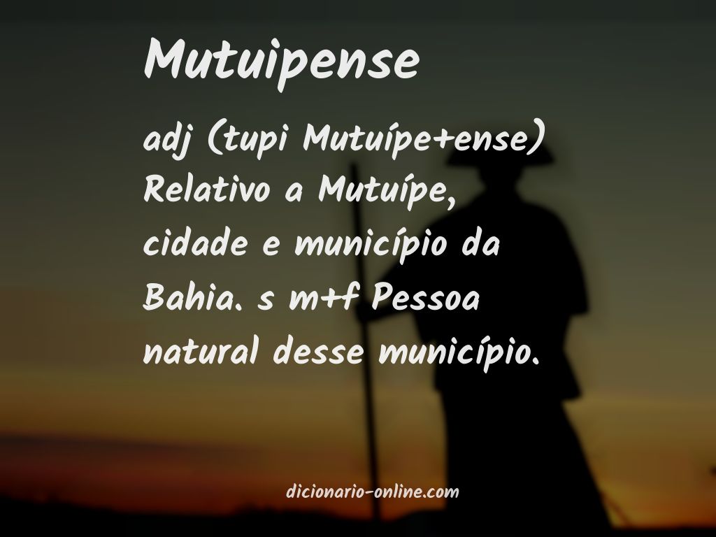 Significado de mutuipense