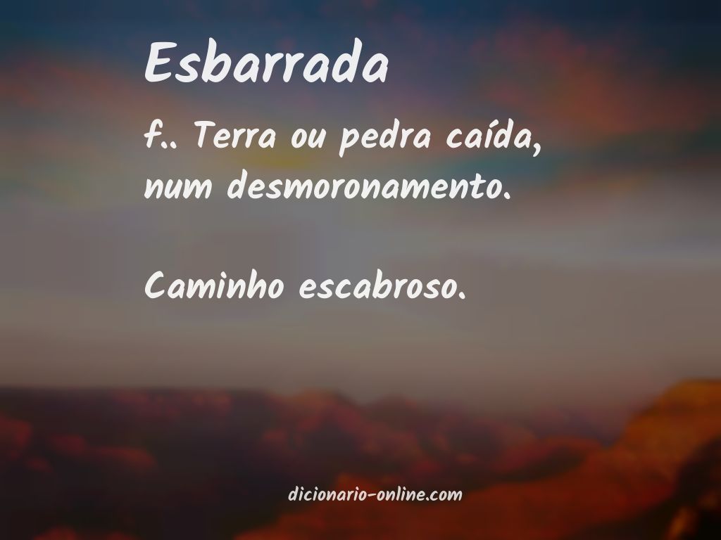 Significado de esbarrada