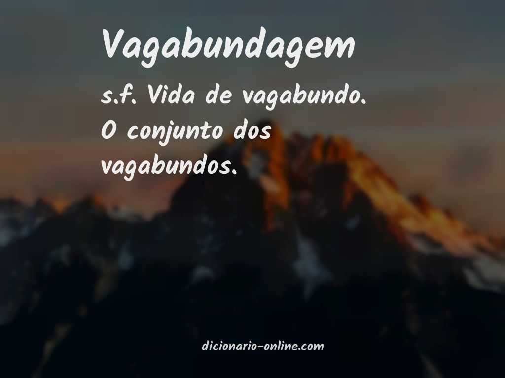 Significado de vagabundagem