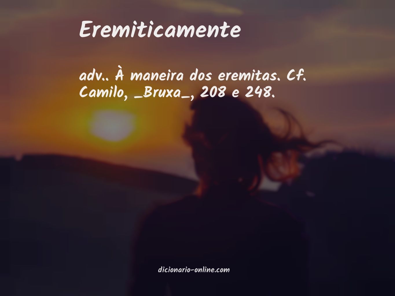 Significado de eremiticamente