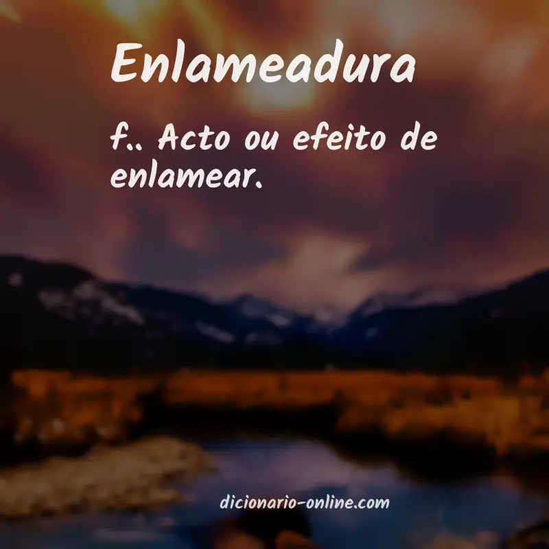 Significado de enlameadura