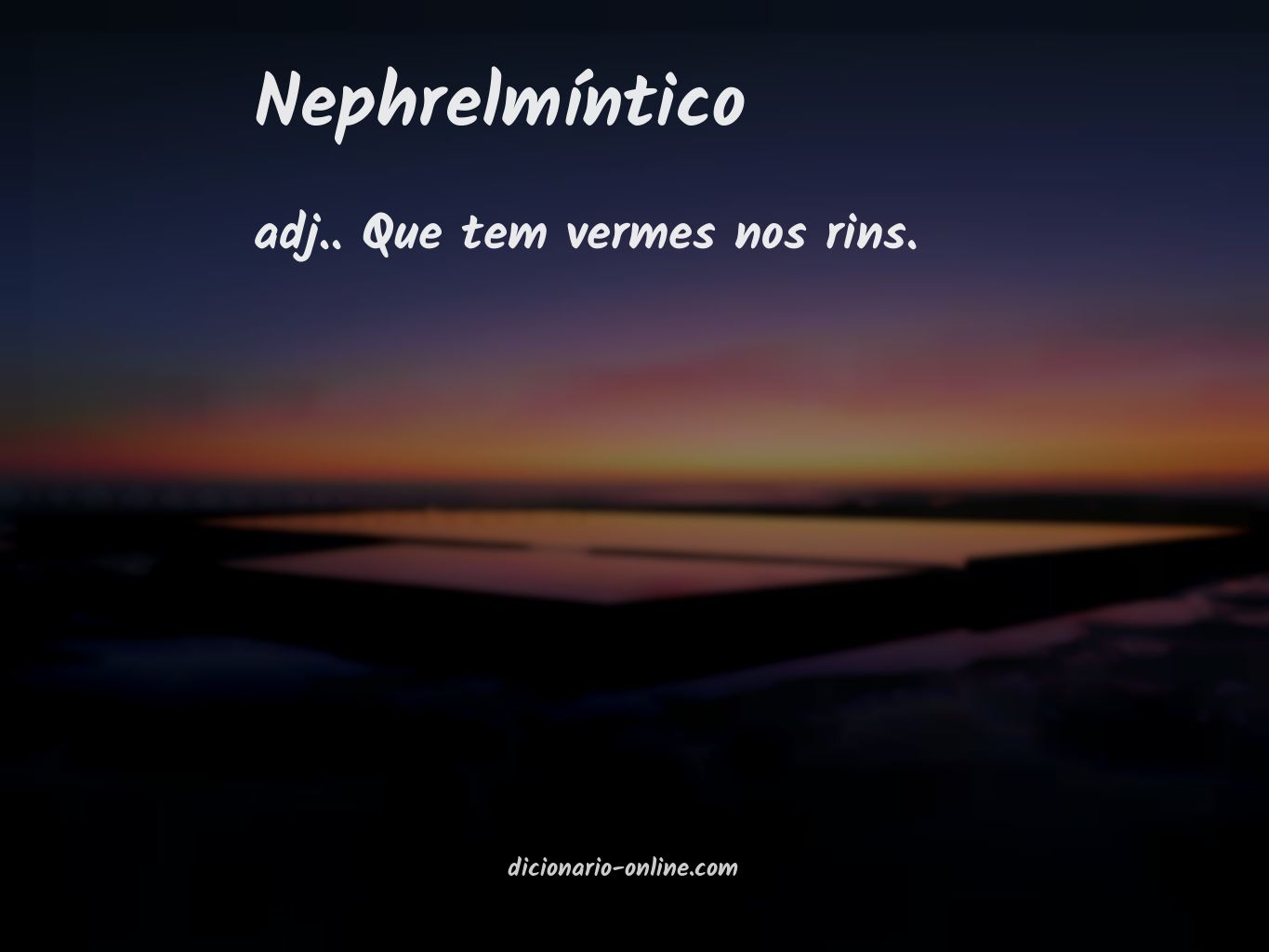 Significado de nephrelmíntico