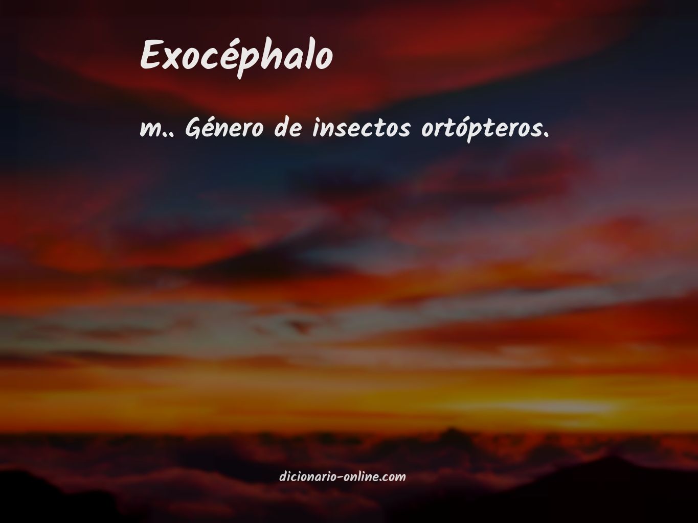 Significado de exocéphalo