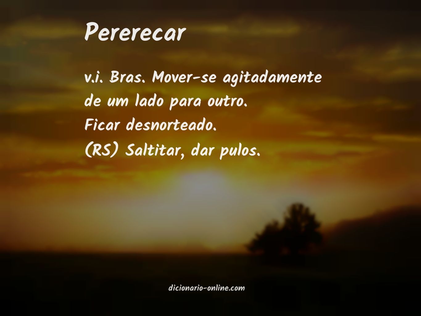 Significado de pererecar